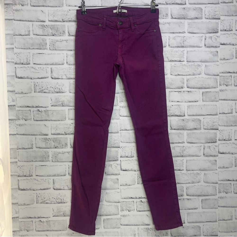 Rich & Skinny Legacy Low Rise Purple Stretch Skinny Jeans 28